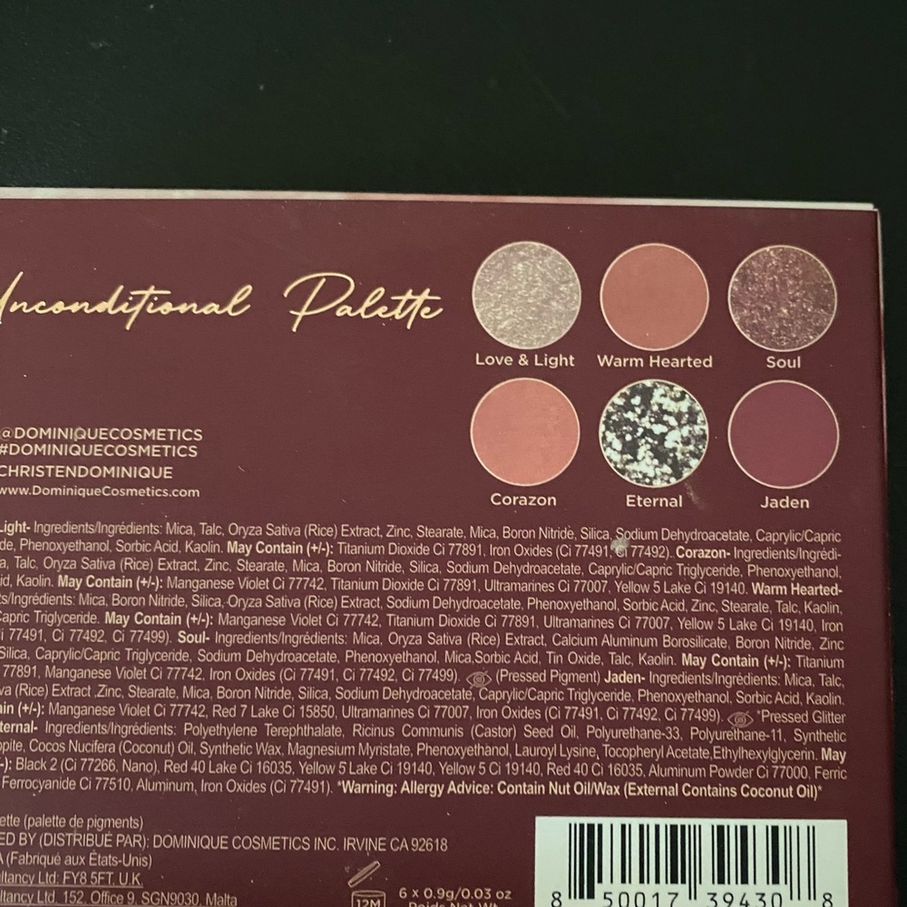 Dominique Makeup Palette in Pink and Gold